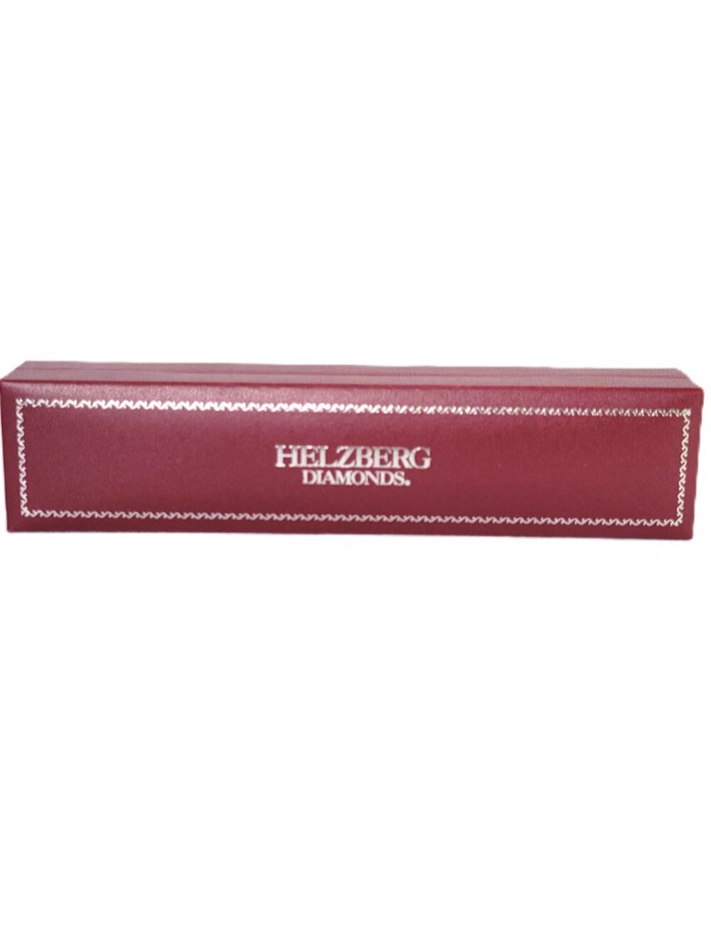 Helzberg Diamonds Empty Jewelry Presentation Box Burgundy Faux Leather